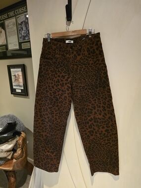 Mavi Leopard Print Jeans - Brown & Black
